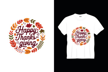 Happy thanksgiving typography t shirt design