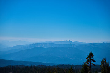 Nature landscape amazing forest sunset blue sky mountain trees