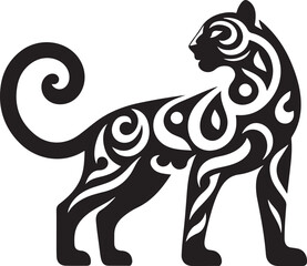 Stylized panther vector silhouette 