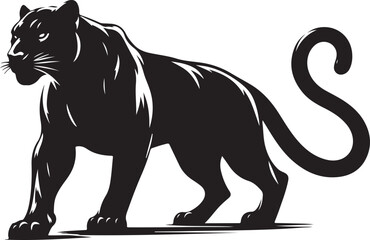 Black panther vector silhouette 