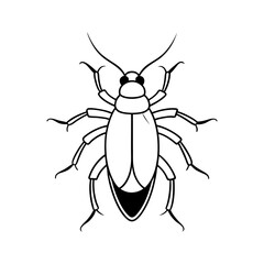 Cockroach.lineart vecktor.illustration image.