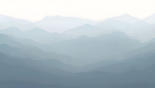 Layered Mountain Silhouettes