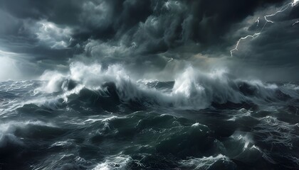 Fototapeta premium storm clouds over the sea