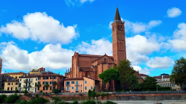 Verona - Italy - Basilica di Santa Anastasia in the old town