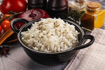 Indian cuisine jeera basmati rice