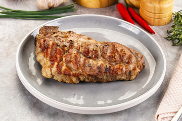 Grilled pork sirloin for dinner