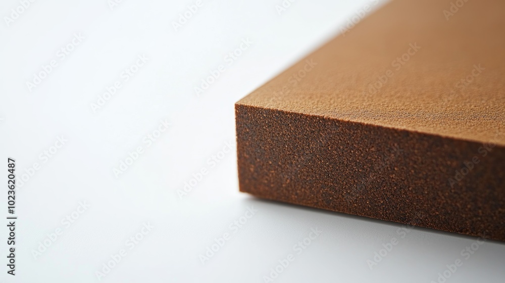Poster Close-up of a Brown, Textured, Rectangular Object