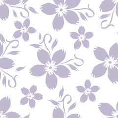 Beautiful pattern with flowers and leaf.Floral vector illustration