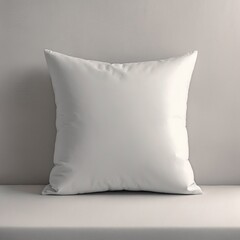 White blank square canvas pillow cushion mockup cotton pillow for presentation design copy space