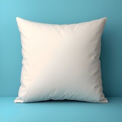 White blank square canvas pillow cushion mockup cotton pillow for presentation design copy space