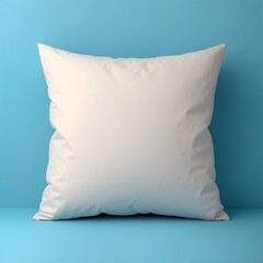 White blank square canvas pillow cushion mockup cotton pillow for presentation design copy space