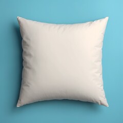White blank square canvas pillow cushion mockup cotton pillow for presentation design copy space