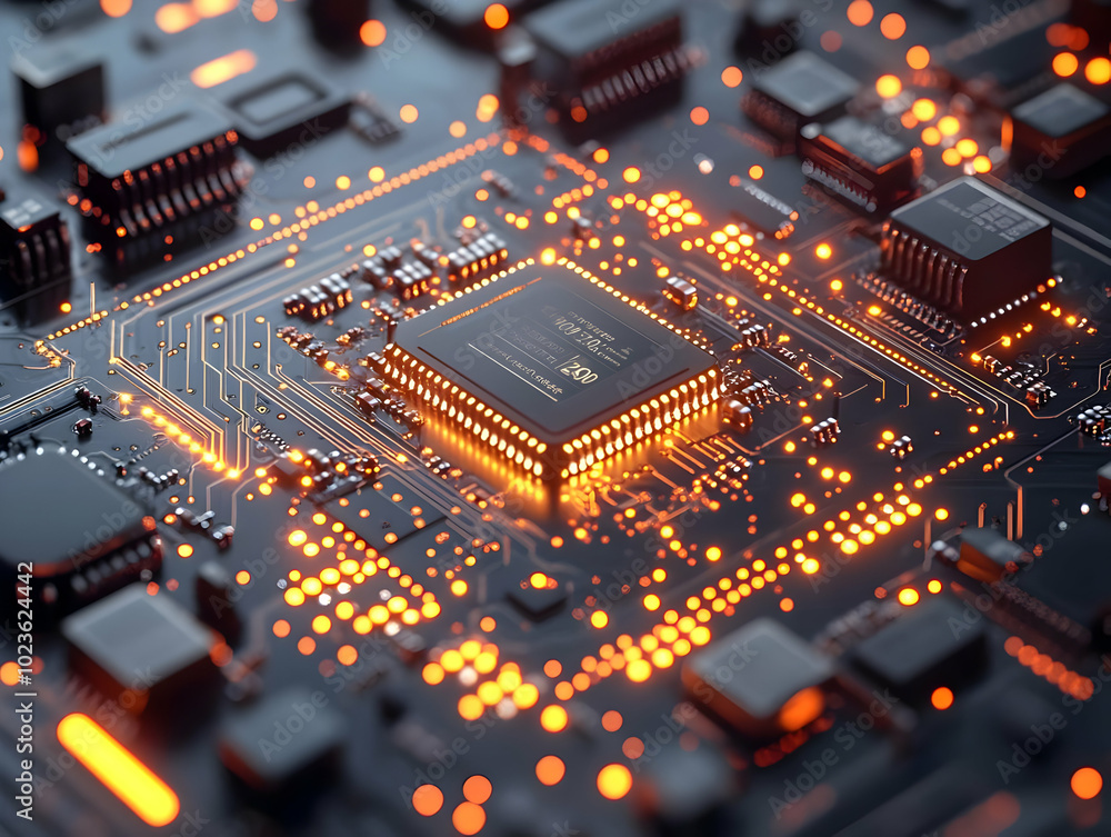 Aufkleber flat quantum encrypted credit chip concept: intricate circuitry & advanced security patterns in a fu