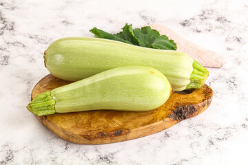Raw frsh ripe zucchini vegetable