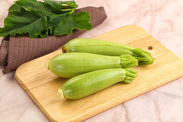 Green young small baby zucchini
