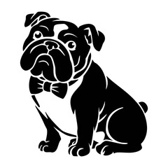Obraz premium English Bulldog with Bowtie