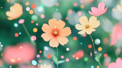 Bright Yellow Flower with Fresh Natural Background