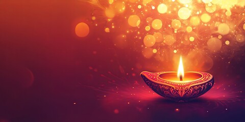 Festive Diwali poster with a bright design and space for greetings.
