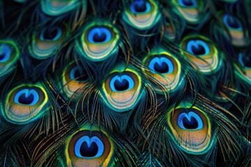 Obraz premium Peacock Feathers Background Peacock Feathers Background