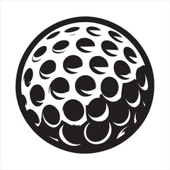 golf sports ball silhouette on white background
