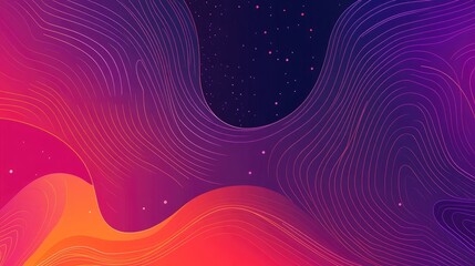 Abstract Digital Background With Wavy Lines Technology Sound And Science Themes Suitable For Science Studies Biotechnology Or Retro Music Visuals
