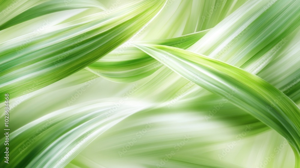 Aufkleber blurred abstract background featuring vibrant green leaves for a calming effect