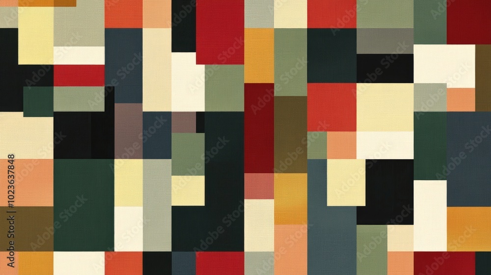 Poster abstract geometric color block art pattern suitable for carpets wall decor and wallpaper designs