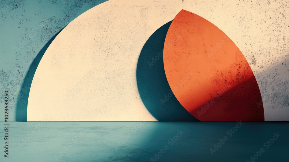 Poster 10 abstract backgrounds featuring diverse colors and shadows showcasing a half circle design beneath a semi circular decorative element