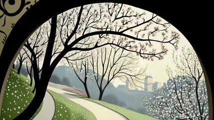 Cherry Blossoms in the Arch