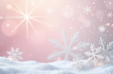 Pastel background with snowflakes 