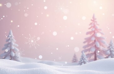 Obraz premium Pastel background with snowflakes 