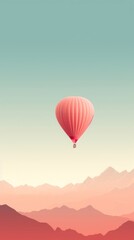 Obraz premium Hot air balloon aircraft sky transportation.