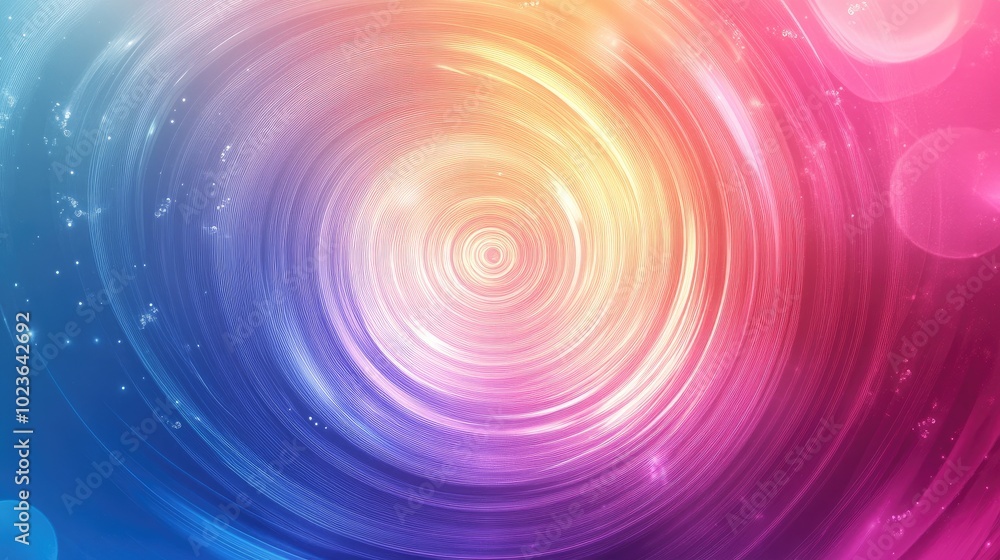 Poster Abstract geometric spiral texture featuring a trendy blurred background gradient circle pattern and wave wallpaper a fantasy illustration suitable for graphic textile artwork or banner design