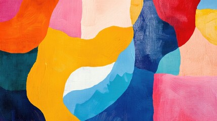 Abstract composition featuring vibrant colors Artistic background with bold shapes Creative expression through abstract painting techniques