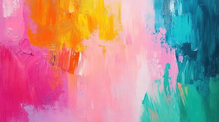 Abstract oil painting featuring a colorful background Impressionist inspired abstraction with modern surrealist elements Suitable for wall decor as a poster Hand drawn textured design