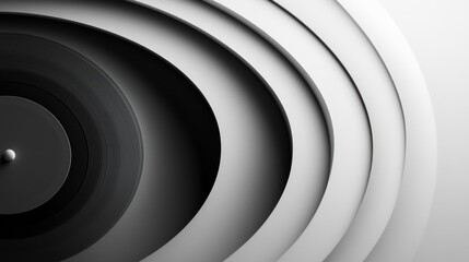 Fototapeta premium A captivating composition of concentric circular shapes showcasing contrast and depth