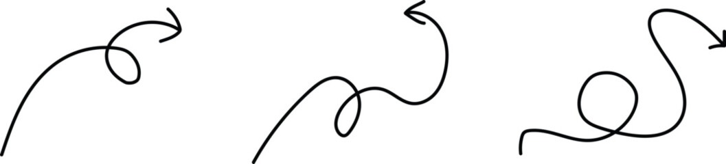 Arrow transitions. Editable Stroke. Vector illustration