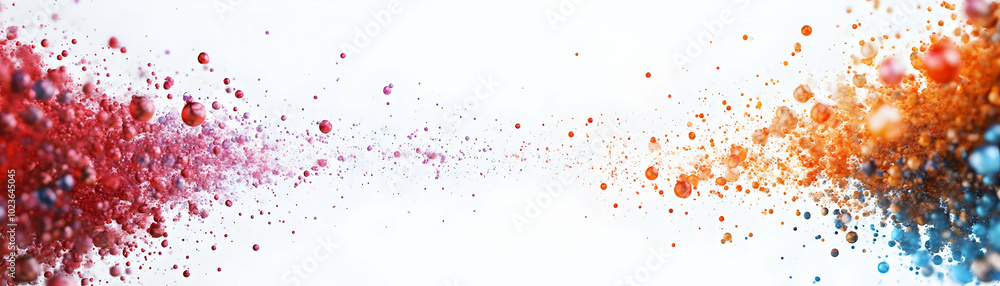 Poster quantum entanglement inspired border with particle effects visualizing quantum mechanics for photo s