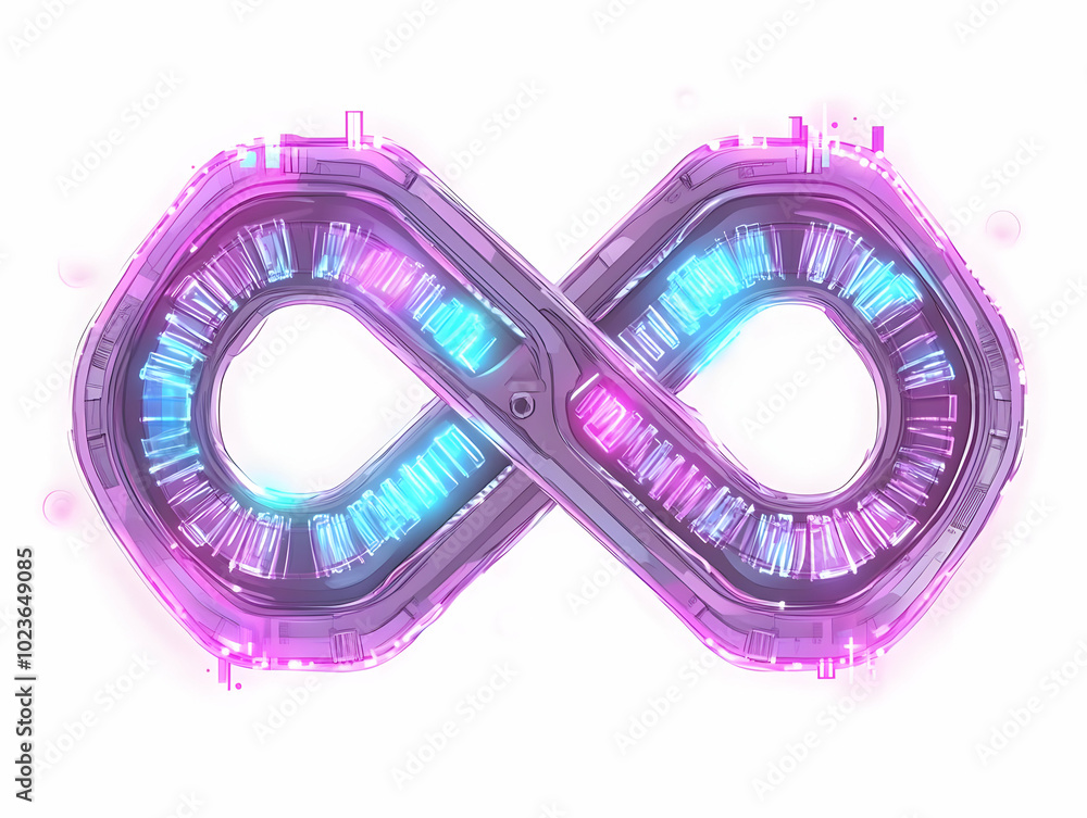 Poster flat futuristic dna helix frame with holographic base pairs for custom content � sleek metallic desi