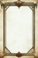 White background with a border for a trading card game. Book frame