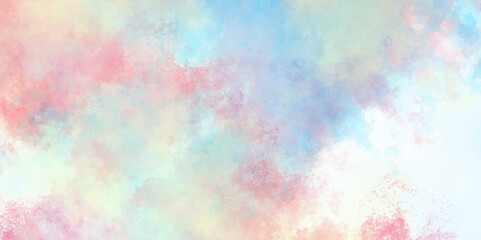 abstract watercolor background with pink and yellow color. Fantasy light red, pink shades watercolor background. Colorful painting background watercolor pattern. Fantasy light red, pink shades.