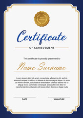a luxurious business document certificate