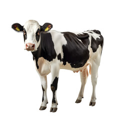 Calm Dairy Cow Standing in Natural Pose