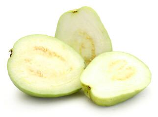 Guava on white background - stock photo

