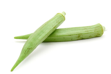 Snap Peas on a white background (pisum sativum) - stock photo
