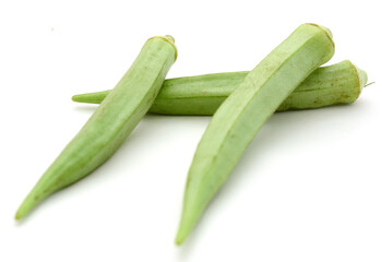 Snap Peas on a white background (pisum sativum) - stock photo
