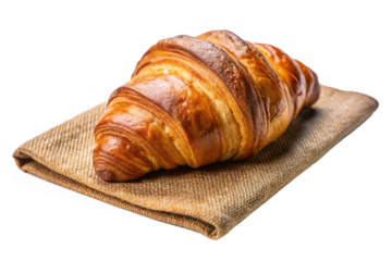 Delicious croissant on transparent  png