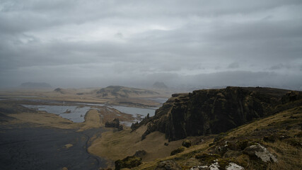 Iceland  Dyrholaey - Skogasandur beach and sea