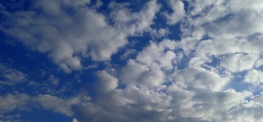 Dynamic sky with cotton-like clouds