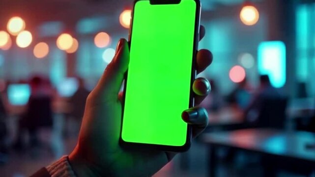 Mockup space of a mobile screen in a office using technology. ocial media content app scroll and contact planning a digital project